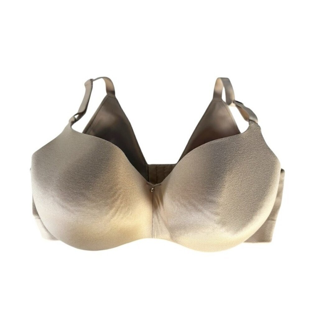 Cacique Lightly Lined Balconette Bra 42DDD Cafe Mocha Underwire Wide Strap